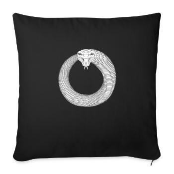 Le serpent d’Ouroboro - Housse de coussin décorative 45 x 45 cm - noir - Devant