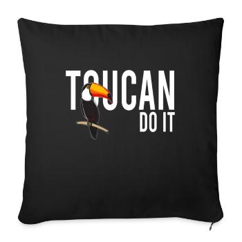 Toucan Do It Tukan Forêt Tropicale - Housse de coussin décorative 45 x 45 cm - noir - Devant
