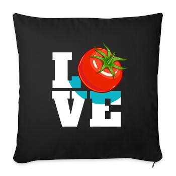 Tomatoes Love Tomatoes Vegetable Gardener - Sofa pillowcase 17,3'' x 17,3'' (45 x 45 cm) - black - Front