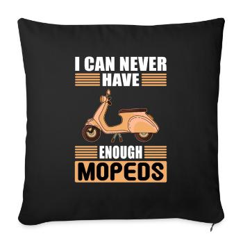 Mopeds Moped Moped Mokick Moped Rider Moped Rider - Sofa pillowcase 17,3'' x 17,3'' (45 x 45 cm) - black - Front
