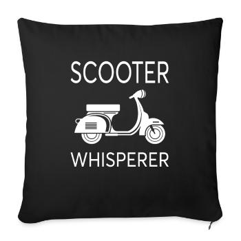 Scooter scooter scooter scooter murmure - Housse de coussin décorative 45 x 45 cm - noir - Devant