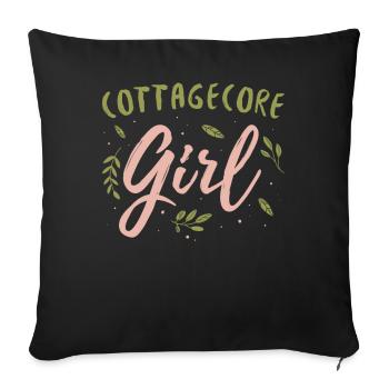Cottagecore Esthétique Cottagecore Girl Goblincore - Housse de coussin décorative 45 x 45 cm - noir - Devant