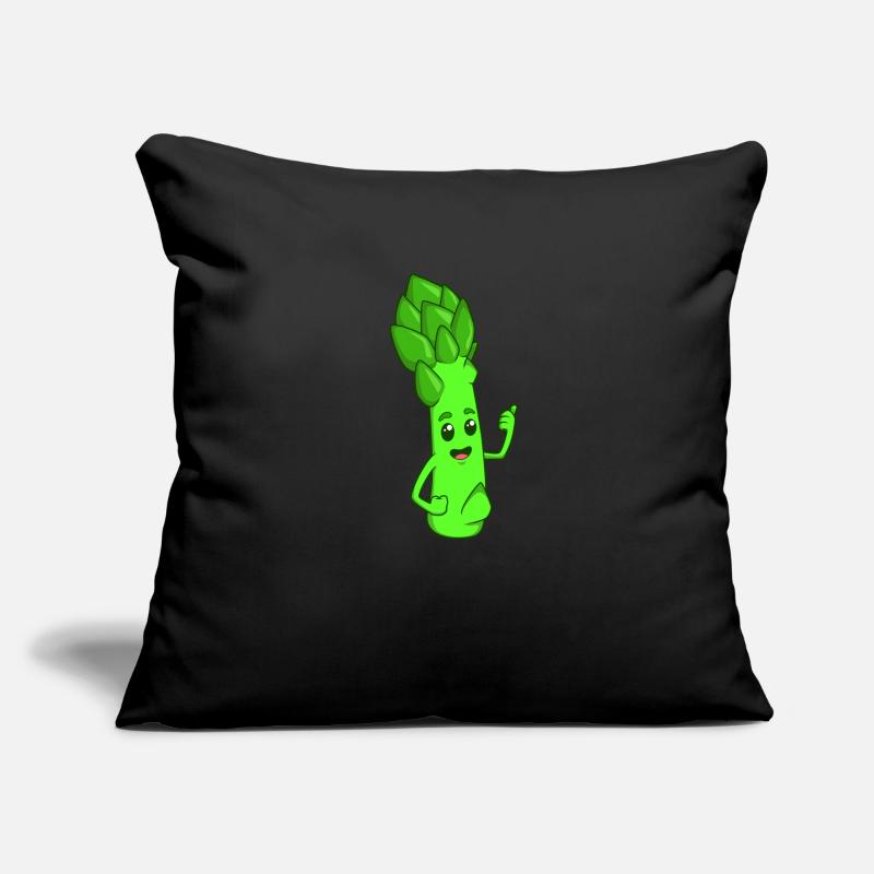 Comic green asparagus Sofa pillowcase 17,3'' x 17,3'' (45 x 45 cm)