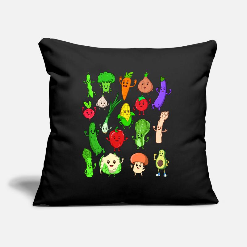 Comic Kawaii Vegetables Sofa pillowcase 17,3'' x 17,3'' (45 x 45 cm)