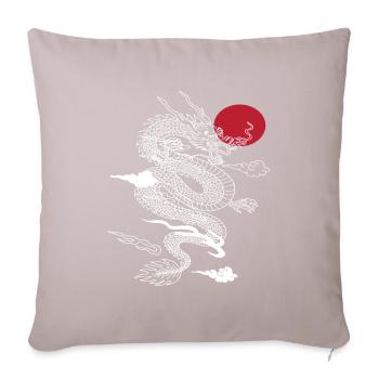 Japanischer Drache Asia Fantasy - Sofakissenbezug 45 x 45 cm - helles Taupe - Vorne