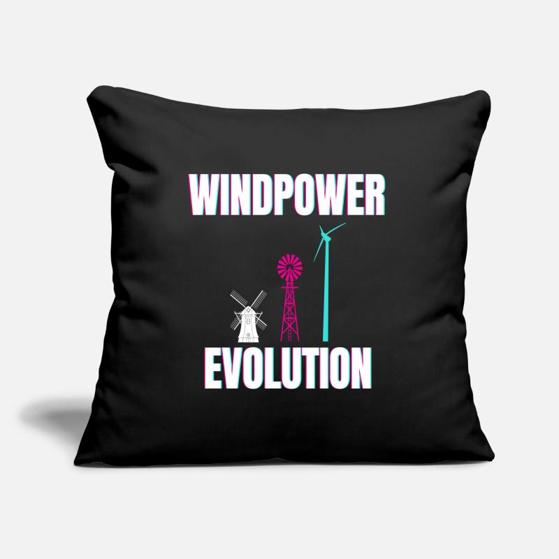 Wind power Evolution Wind power Wind power Sofa pillowcase 17,3'' x 17,3'' (45 x 45 cm)