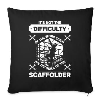 Scaffolder Builder Scaffolding Scaffolding Profession - Sofa pillowcase 17,3'' x 17,3'' (45 x 45 cm) - black - Front