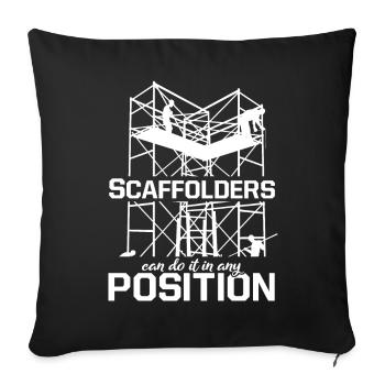 Scaffolders Position Scaffolding Scaffolding Construction - Sofa pillowcase 17,3'' x 17,3'' (45 x 45 cm) - black - Front