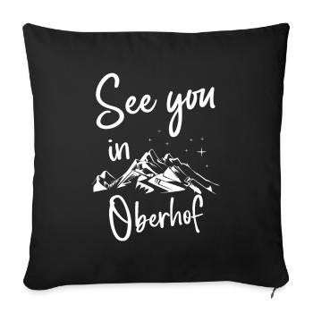 Oberhof Ski ski Thüringer Wald Snowboarden - Housse de coussin décorative 45 x 45 cm - noir - Devant