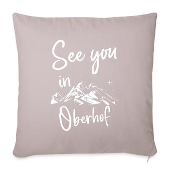 Oberhof Ski ski Thüringer Wald Snowboarden - Housse de coussin décorative 45 x 45 cm - taupe clair - Devant