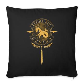 Legio XIV Gemina - Römische Legion - Sofakissenbezug 45 x 45 cm - Schwarz - Vorne