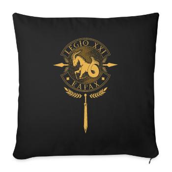 Legio XXI Rapax - Römische Legion - Sofakissenbezug 45 x 45 cm - Schwarz - Vorne