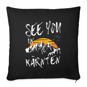 Carinthia Skiing Mountain Snowboarding Austria - Sofa pillowcase 17,3'' x 17,3'' (45 x 45 cm) - black - Front