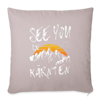 Carinthie Ski Berg Snowboarden Autriche - Housse de coussin décorative 45 x 45 cm - taupe clair - Devant