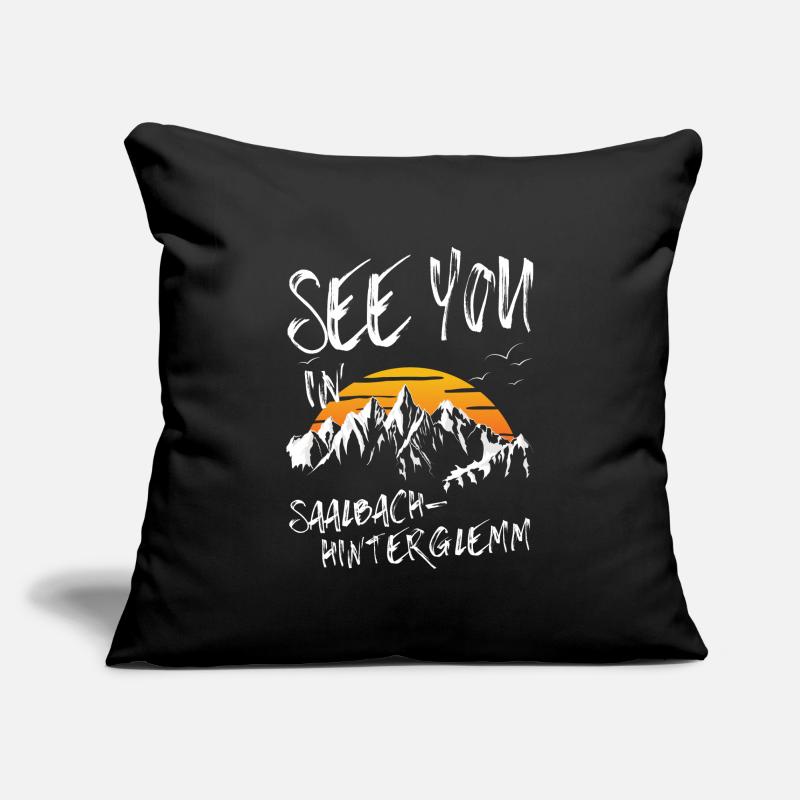 Saalbach-Hinterglemm Ski Snowboarding Austria Sofa pillowcase 17,3'' x 17,3'' (45 x 45 cm)
