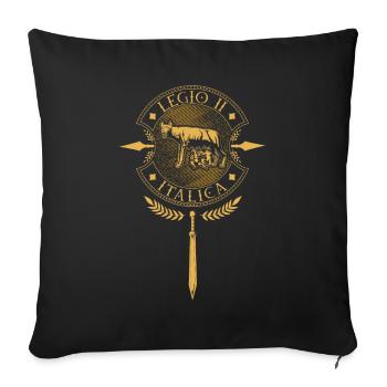 Legio II Italica - Römische Legion - Sofakissenbezug 45 x 45 cm - Schwarz - Vorne