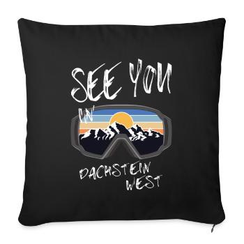 Dachstein West Ski Snowboarding Austria - Sofa pillowcase 17,3'' x 17,3'' (45 x 45 cm) - black - Front