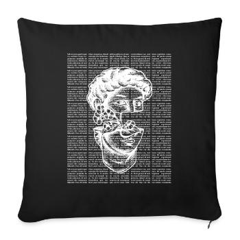 Dark Academia Aesthetic David Michelangelo - Sofa pillowcase 17,3'' x 17,3'' (45 x 45 cm) - black - Front