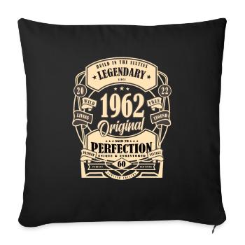60e anniversaire Cadeau Mythe Légende Original - Housse de coussin décorative 45 x 45 cm - noir - Devant