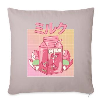 Fairycore Aesthetic Fee Japanese Milk Carton - Sofa pillowcase 17,3'' x 17,3'' (45 x 45 cm) - light taupe - Front