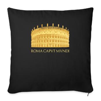 Colosseum in Rome - Roma Caput Mundi - Sofa pillowcase 17,3'' x 17,3'' (45 x 45 cm) - black - Front
