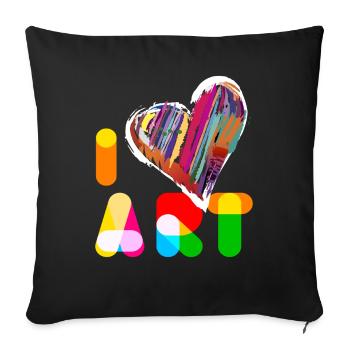 I Love Art Art Artists Creative Art - Sofa pillowcase 17,3'' x 17,3'' (45 x 45 cm) - black - Front