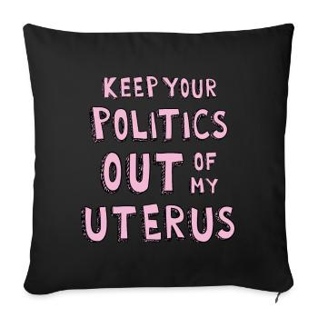 Abtreibung Frauenrechte Pro Choice - Sofakissenbezug 45 x 45 cm - Schwarz - Vorne