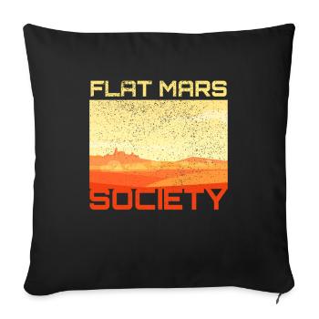 Flat Mars Society Flacherdler Planet - Sofa pillowcase 17,3'' x 17,3'' (45 x 45 cm) - black - Front