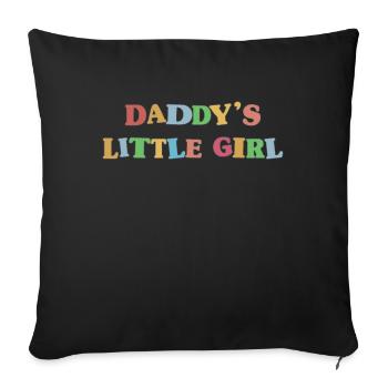Kidcore Aesthetic Daddy's Little Girl Nostalgia - Sofa pillowcase 17,3'' x 17,3'' (45 x 45 cm) - black - Front