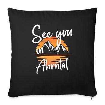 Ahrntal Snowboarding Hiking and skiing - Sofa pillowcase 17,3'' x 17,3'' (45 x 45 cm) - black - Front