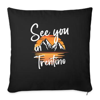 Trentin Snowboard Randonnée et ski - Housse de coussin décorative 45 x 45 cm - noir - Devant
