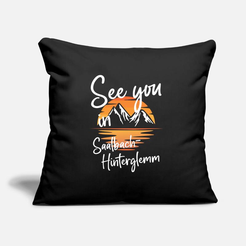 Saalbach-Hinterglemm Ski Snowboarding Austria Sofa pillowcase 17,3'' x 17,3'' (45 x 45 cm)