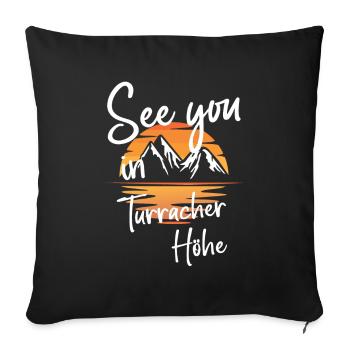 Turracher Höhe Skiing Snowboarding Austria - Sofa pillowcase 17,3'' x 17,3'' (45 x 45 cm) - black - Front