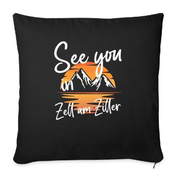 Zell am Ziller Austria Tyrol Holidays - Sofa pillowcase 17,3'' x 17,3'' (45 x 45 cm) - black - Front