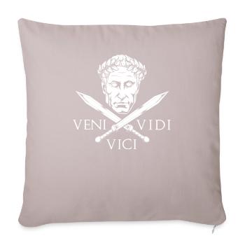 César et les épées - Veni Vidi Vici - Housse de coussin décorative 45 x 45 cm - taupe clair - Devant