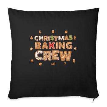 Christmas Baking Crew Weihnacht - Sofa pillowcase 17,3'' x 17,3'' (45 x 45 cm) - black - Front