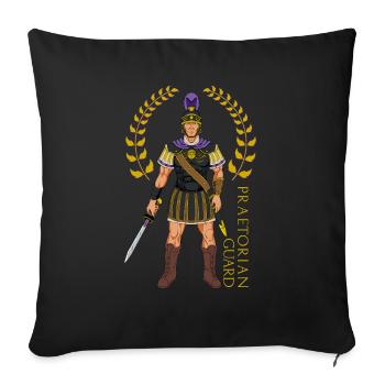 Garde de l’empereur romain - Garde prétorienne - Housse de coussin décorative 45 x 45 cm - noir - Devant