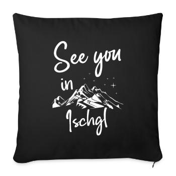 Ischgl Skiing Tyrol Snowboarding Austria - Sofa pillowcase 17,3'' x 17,3'' (45 x 45 cm) - black - Front