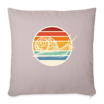 Snail Shell Racing Snail - Sofa pillowcase 17,3'' x 17,3'' (45 x 45 cm) - light taupe - Front