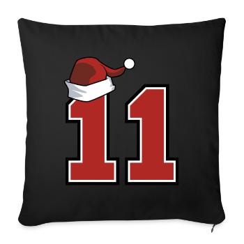 11 Numéro Noël - Housse de coussin décorative 45 x 45 cm - noir - Devant