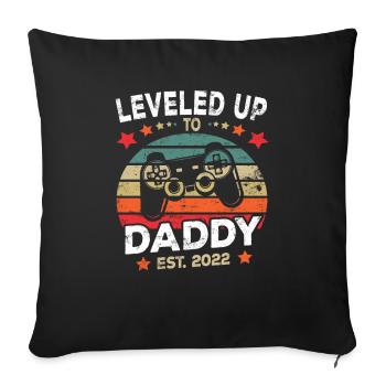 Le père à naître 2022 est passé au cadeau de papa - Housse de coussin décorative 45 x 45 cm - noir - Devant