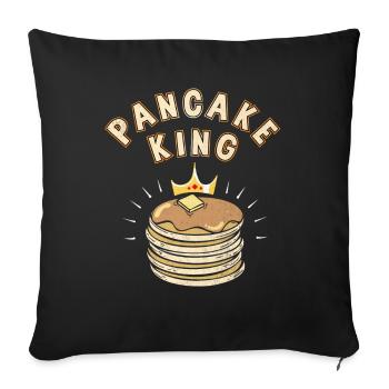 Pancake King Pancakes Breakfast Papa Family Man - Sofa pillowcase 17,3'' x 17,3'' (45 x 45 cm) - black - Front