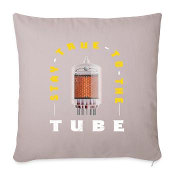 To The Tube Tube Amplifier Analog - Sofa pillowcase 17,3'' x 17,3'' (45 x 45 cm) - light taupe - Front