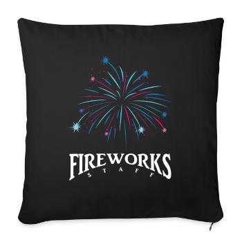 Firework Staff Fireworks Pyrotechnics - Sofa pillowcase 17,3'' x 17,3'' (45 x 45 cm) - black - Front
