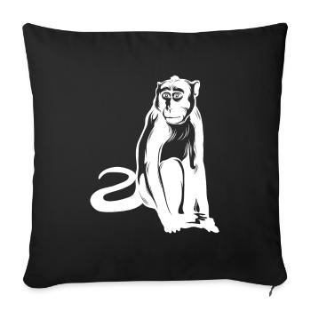 Monkey Monkey Animal - Sofa pillowcase 17,3'' x 17,3'' (45 x 45 cm) - black - Front