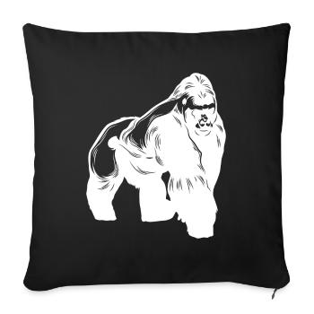 Gorilla Animal - Sofa pillowcase 17,3'' x 17,3'' (45 x 45 cm) - black - Front