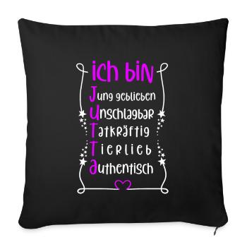 Für den besten Menschen - Ich bin Jutta - Sofakissenbezug 45 x 45 cm - Schwarz - Vorne