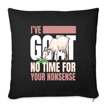 Chèvre Ive Chèvre Pas de Temps Chèvres - Housse de coussin décorative 45 x 45 cm - noir - Devant