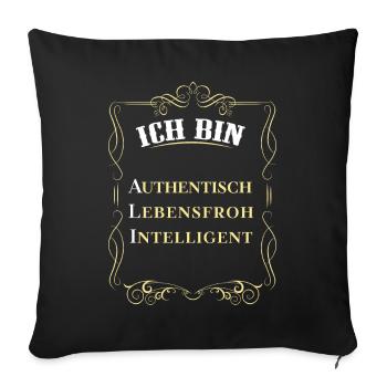 Für den besten Menschen - Ich bin Ali - Sofakissenbezug 45 x 45 cm - Schwarz - Vorne