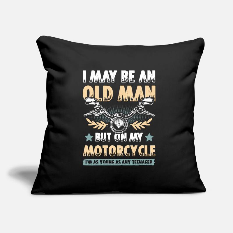 Motorcycle old man Sofa pillowcase 17,3'' x 17,3'' (45 x 45 cm)